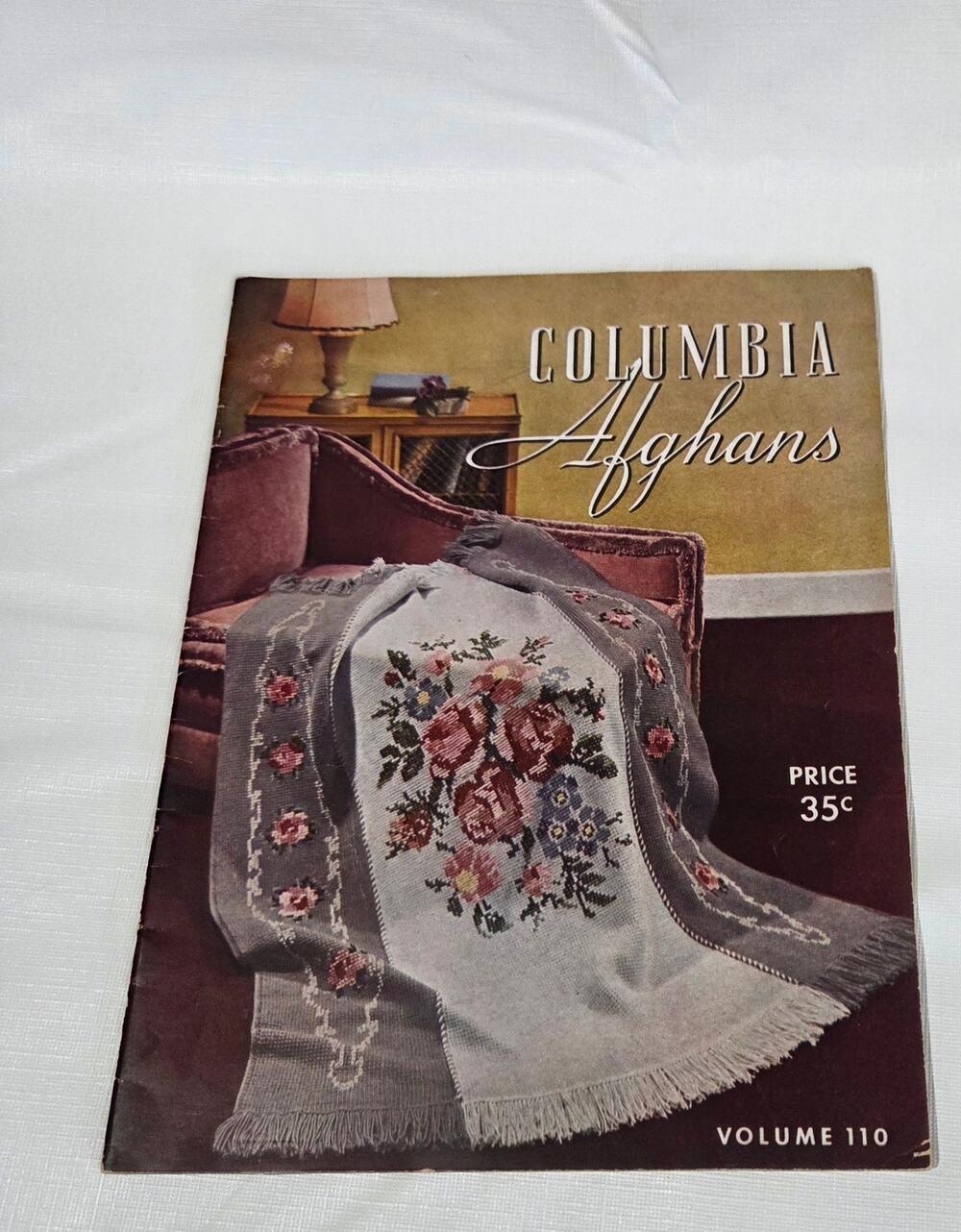 Columbia Afghans Volume 110 Vintage Pattern Book
